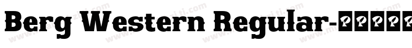 Berg Western Regular字体转换